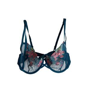 Adored by Adore Me Women’s Jamilla Unlined Underwire Mesh Embroidery Bra 36DD